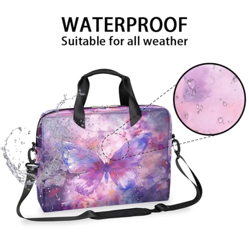 Maletín para portátil 15.6-16" color violeta con diseño mariposa miniatura 3
