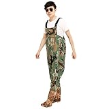 DHTOMC Vadeadores de Pesca Pie de Arranque de Botas for el Pecho con Listones de 2 Capas de Nylon/PVC Pesca y Caza de Peso Ligero Impermeable Pecho Waders Pesca Ropa de Trabajo (Color : B, Size : 38)
