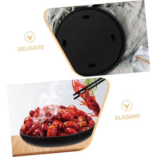Plato para servir sushi estilo japonés melamina negra miniatura 7