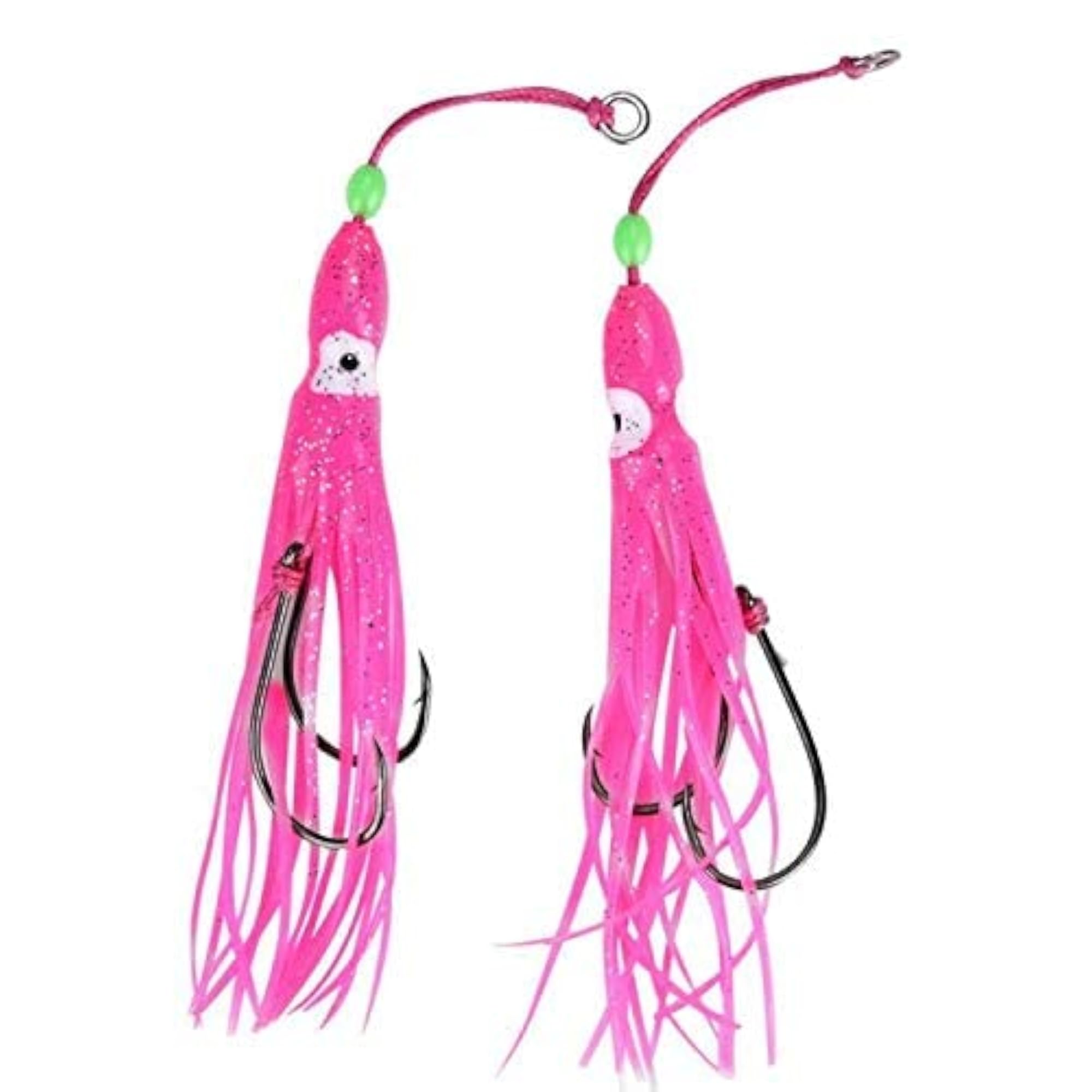 2pcs Long PVC Octopus Skirt Fishing Lures, 10.5 & 12.5cm