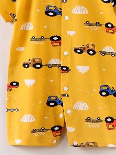 Image of Bold N Elegant Cute Cartoon Print Cotton Newborn Baby Boy Girl Rompers Jumpsuit Baby Onesie Bodysuit for Little Kids