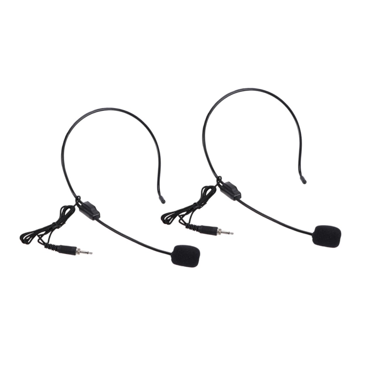 BRIGHTFUFU 2pcs Condenser Microphone Wired Voice Amplifier Mic Earhook Microphone Flexible Cable for Teachers