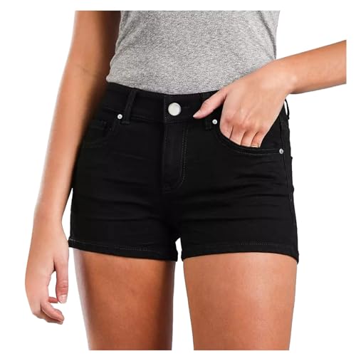 Short en jean noir femmes coupe slim confortable pour sublimer la silhouette