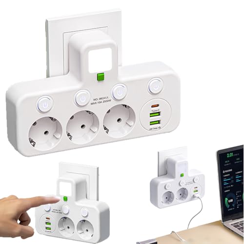 2026 Neue Steckdosenleiste ohne Kabel, 2/3/4/5 Fach...