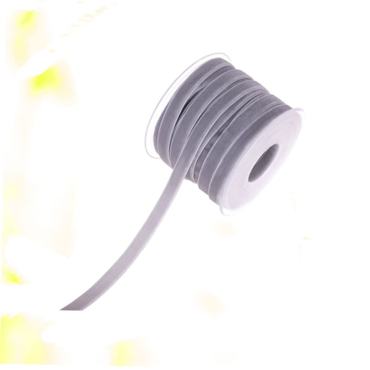 Operitacx 3rollos Cinta De Terciopelo Gris De Yardas Para y Manualidades Para Decoración De Bodas y