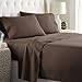 HC COLLECTION Twin Sheets Set, 3 pc Bed Sheets & Pillowcase Set - Machine Washable for Easy Care - Soft & Breathable All Season Microfiber Sheets with Deep Pockets - Brown