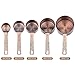Smithcraft Copper Measuring Cups and Spoons Set for Baking & Kitchen, Stainless Steel Measuring Cups & Spoons Set, 5 Dry Measure Cup and 6 Metric Measure Spoon with1 Measure Ingredient Leveler