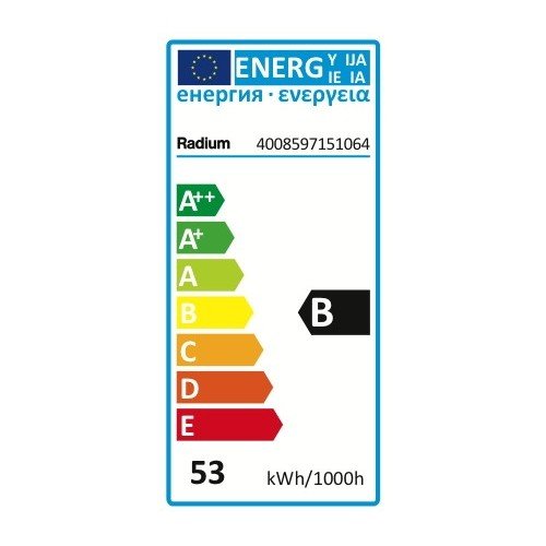 RADIUM QRB111, 12 Volt, Skylight mit Reflektor silber, Sockel G53 3000 Std. 50 Watt / 8°