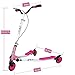 AODI Swing Wiggle Scooter, 3 Wheels Drifting Folding Kick Scooter with 4-Level Adjustable Height/Foldable for Kids/Woman/Men Age 6+ Years Old