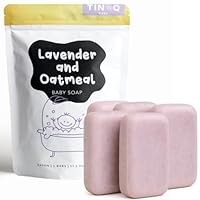 TINOQ Hypoallergenic Baby Soap Bar for Sensitive Skin | Gentle Wash for Babies, Toddlers, Kids & adults | Relaxing Lavender Oil & Oatmeal | 5 Bars