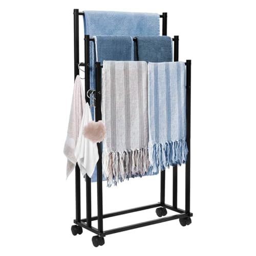 حامل مناشف قائم بذاته 3 طبقات من الفولاذ المقاوم للصدأ بعجلا...