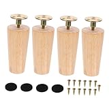 NUOBESTY 4juegos Patas De Madera Maciza para Muebles Patas Cónicas De Estilo Nórdico para Sofás y Armarios De Repuesto para Mesas y Gabinetes