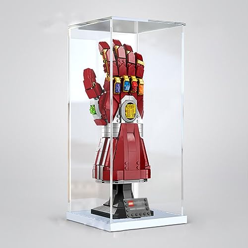 Caixa de exibição de acrílico compatível com LEGO 76223 Nano Gauntlet Display Box Display Box (sem m