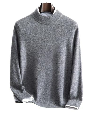Men's Solid Color Stand-Up Collar Cashmere Sweater Pullover Basic Casual Sweater Top2