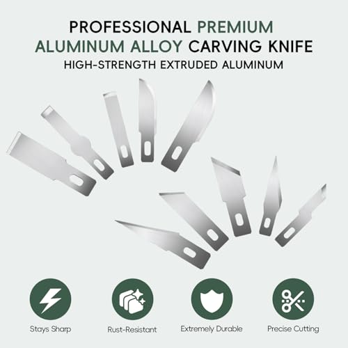 image for Oebruel 16 Pcs Professional Craft Knife Set, Precision Craft Knife wit