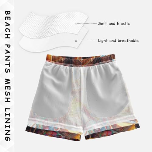 Snow House Warm Yellow Boys Swim Trunks Quick Dry Toddler Swimsuit Boy Bathing Suits Board Shorts Swimwear 5T4