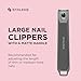 Staleks Beauty & Care 51 Large Nail Clipper with Matte Handle and Nail File – Stainless Steel Trimmer – for Medium and Hard Nails – Home Use