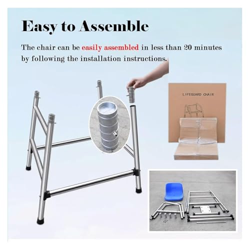 Silla alta de salvavidas para piscina 150 cm miniatura 7