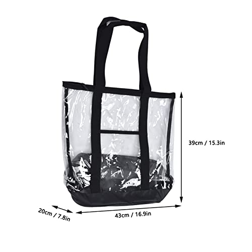 Transparent Beach Bag PVC Clear Tote Bag with Closure for Pool Camping Picnic Gym Travel3