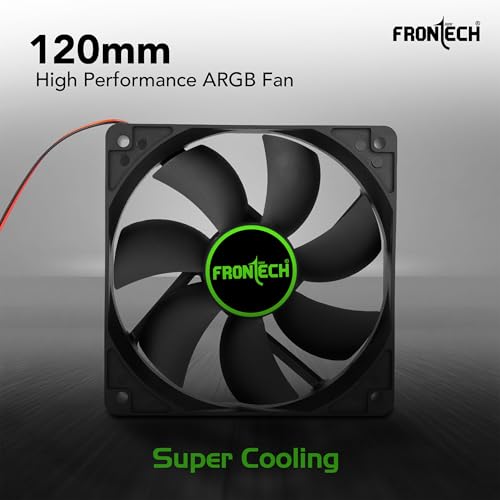 Image of Frontech Gaming Case Fan | 120mm ARGB High Performance Fan | High Airflow | Noiseless Operation | Hydraulic Bearing | 4-Pin Molex | Universal Fit | 1 Year Warranty (CPF-0012)