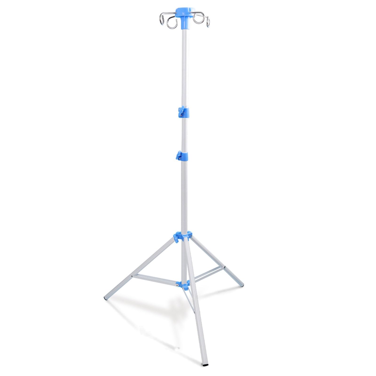 Poste de suero, Soporte portátil para Bolsa de Goteo con 4 Ganchos, Soporte Plegable para Poste, Postes de suero Plegables, portátiles para clínicas, atención domiciliaria, Viajes
