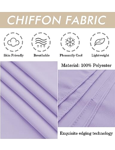 BEAUTELICATE Chiffon Schal Stola Damen Festlich Elegante Schultertuch Bolero Shrug mit Ärmel für Abendkleider Brautkleider Sommer Hochzeit (Lila, Einheitsgröße)