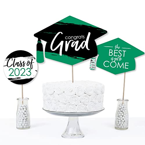 Big Dot Of Happiness Green 2023 Graduation Party Centerpiece Sticks - Table Toppers - Set Of 15 #TOP2