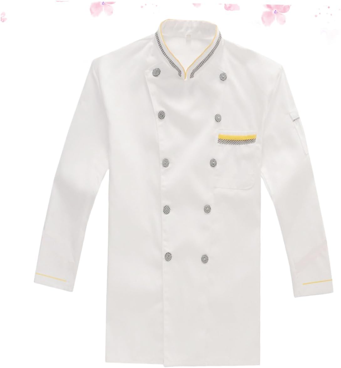 -sleeved Chef Jacket for Bakery and Restaurant Breathable and Oil Catering Top Unisex Xxxl Cooking Uniform for Hotel and Kitchen Use