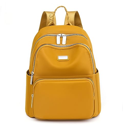 JIANLINST Rucksack Damen Klein Schulrucksack Cityrucksack Leichtgewicht Wasserdicht Reiserucksack Casual Daypack Golden