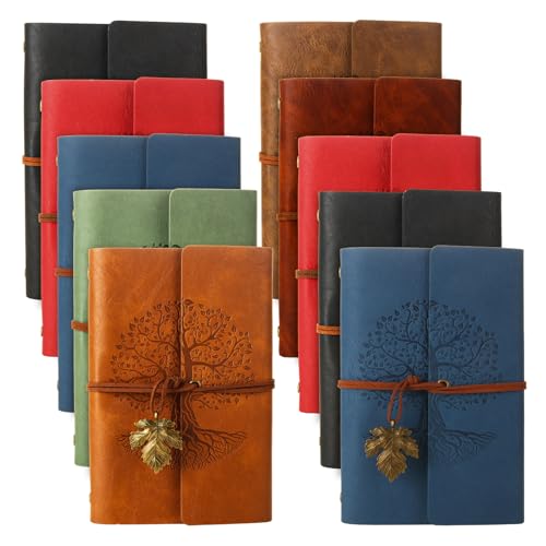 Cuadernos de viaje A6 en cuero sintético con hojas intercambiables para ruta