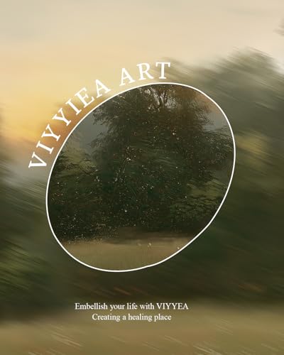 Image of VIYYIEA Vintage Gold Framed Wall Art for Living Room, Sunrise Canvas Prints Home Decor, Oil Painting Picture, Bedroom Wall Decor Gifts for Friends or Family -【Sunrise】-(16L x 12W)