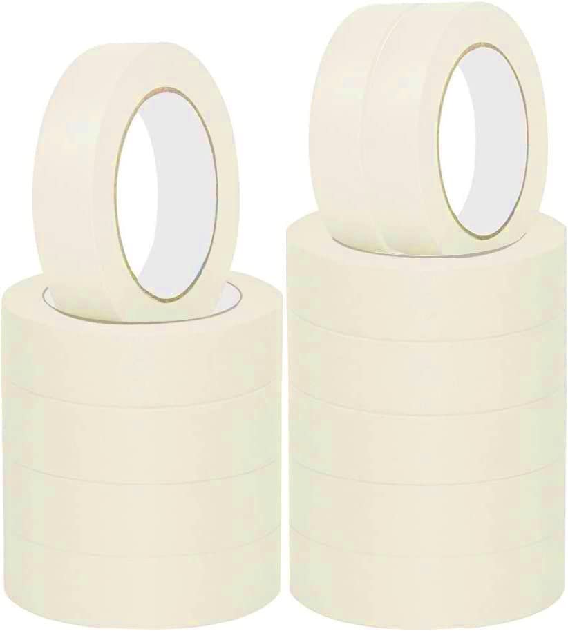MARKQ Masking Tape 1" x 20 Yards | Strong Adhesive Tape for Painting, Decorating, DIY Home, Office, School Stationery, Arts, DIY Crafts etc [36 Roll]