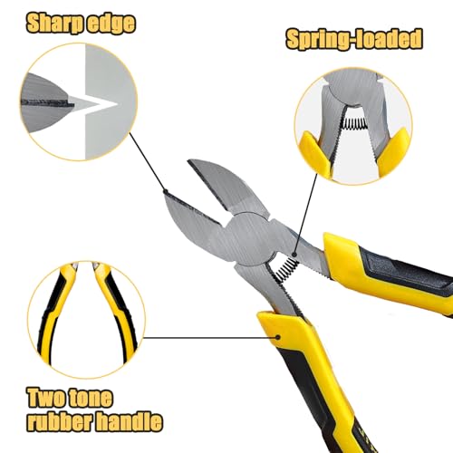 Image of Precision Wire's Cutters Heavy Duty Pliers - Side Cutters, Cutting Pliers, Wire's Cutter Plier, Wire's Snips, Side Cutter Plier, Wire's Cutters for Crafting. (6 inch)