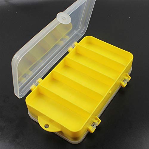 Caixa de isca, dois lados, vários compartimentos, caixa de pesca com isca e gancho para armazenament