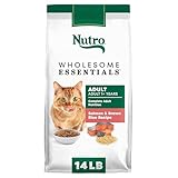 NUTRO WHOLESOME ESSENTIALS Adult Natural Dry Cat Food Salmon & Brown Rice Recipe, 14 lb. Bag
