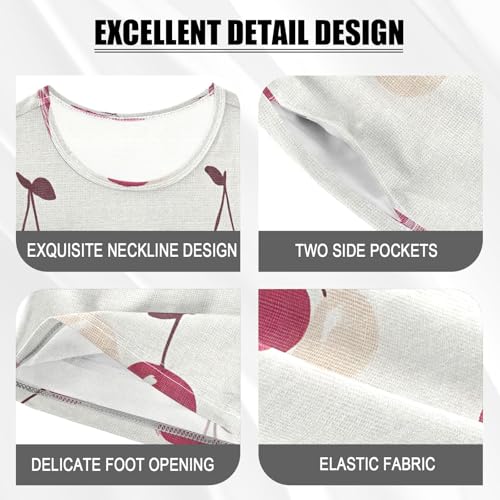 senya Short Sleeve Pajamas Sets Summer Cotton Sleepwear Grey Red Cherry Checked4