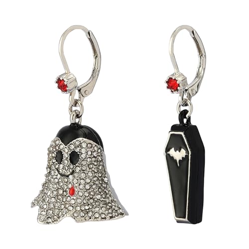 Betsey Johnson Women's Halloween Vampire & Coffin Mismatch Earrings2