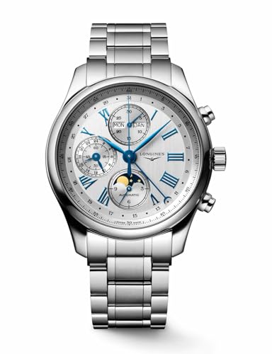 Longines The Master Collection Chronograph GMT Automatic Moon Phase Silver Dial Men's Watch L2.773.4.71.6