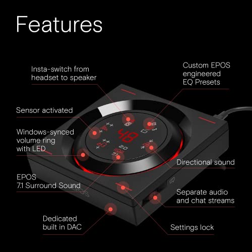 EPOS GSX 1000 2nd Edition Dac Amp Audio Amplifier / External Usb Sound Card with 7.1 Surround Sound, Side Tone - Image 2