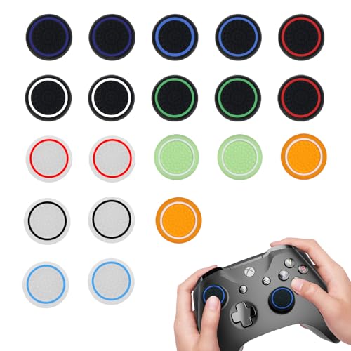 Joystick Kappen Thumb Grips Silikon Joystick Schutz Aufsätze 20 Stück Ersatzkappe für Controller Thumbstick Grip Caps für PS5 PS4 Xbox One Series X/S