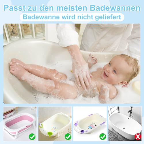 KOMUNJ Baby Bad Stützkissen,Babybadenetzt,Antirutsch Baby Aufhängungs Pad, Baby Badezubehö，Weiches Babybadesitzstütznetz mit 5 Sicherheitsstützecken