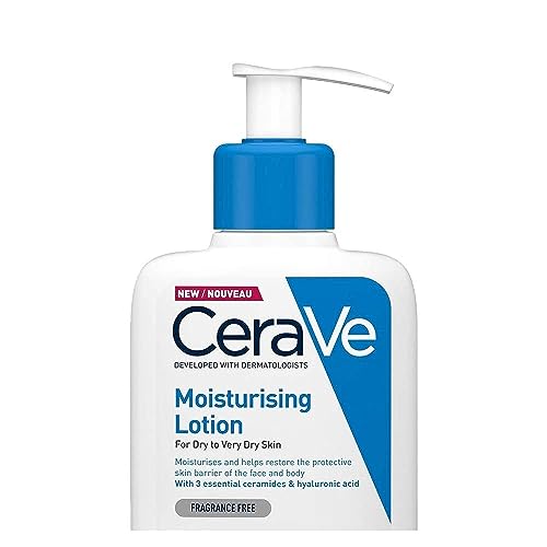 CeraVe Feuchtigkeitslotion für trockene und sehr trockene Haut, Hautschutzbarriere, 236 ml