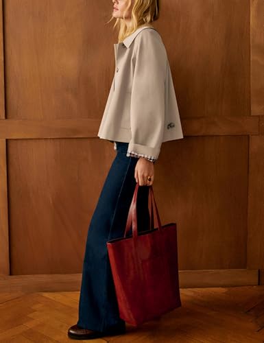 Dqbeng Women's Light Beige Cropped Trench Coat with Checkered Lining - Casual Oversized Style for Every Occasion - Image 5