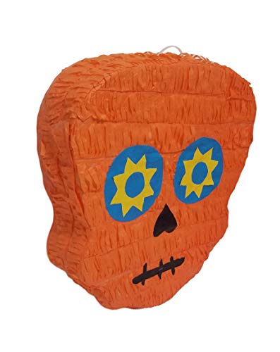 Traditional Day of the Dead Pinata | Sugar Skull “ Dia de Muertos “ Piñata | Mexican Calavera Decoration | Halloween Catrina Party Celebration | Cinco de Mayo Fiesta Supplies | Assorted Color - Thumbnail 2