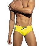 LikeJump Men Low Rise Swim Briefs Swimsuits Board Surf Shorts Trunks Swimsuits Bikini Bottom