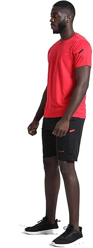 Miniatura 4 de BUYJYA Ropa de entrenamiento para hombre, conjunto de 3 camisetas deportivas para baloncesto, fútbol, ejercicio, entrenamiento, correr, gimnasio