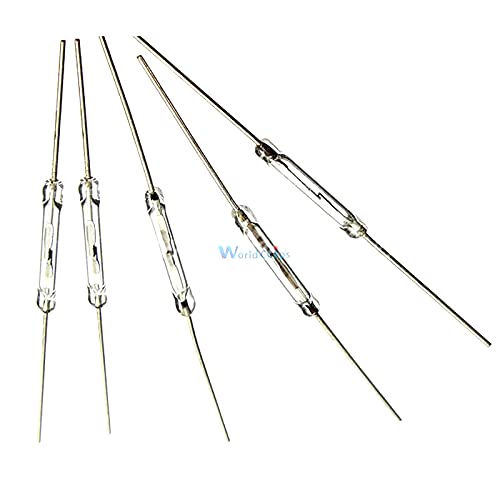 5pcs Tone Leads Glass N/O SPST Reed Switches 10-15AT 2 x 14mm A