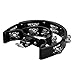 Hi Hat Tambourine,Mounted Tambourine,Drum Set Tambourine with Mounting Eye Bolt,Mountable Tambourine (10 double rows of jingles, Black)