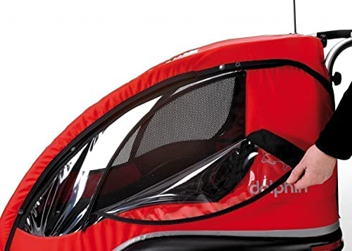 Fahrradanhänger Dolphin New Edition in Rot für Kinder