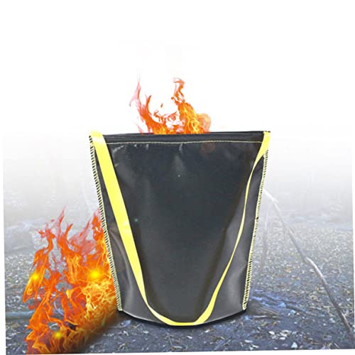 Besportble Fire Bag Charcoal 3Pcs Smoker Pellet Storage Bags Fuel Pellet Bags Fire Resistance Pouch Charcoals Storage Bag Fuel Pellet Pouch Fireproof Fuel Bag Trash Bag Black #TOP4